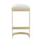 Manhattan Comfort Aura Bar Stool in White and Polished Brass BS006-WH - alternate 6